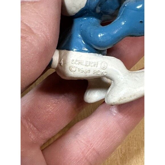 Smurf Figurine Smurfs Pencil Holder Boy  1981 W. Berrie & Co Peyo Hong Kong - Picture 5 of 7